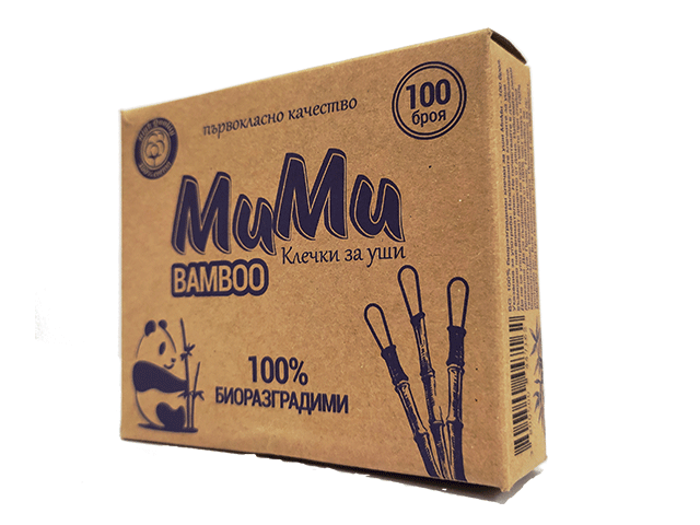 МИМИ БАМБУК КУТИЯ КЛЕЧКИ ЗА УШИ 100 бр.