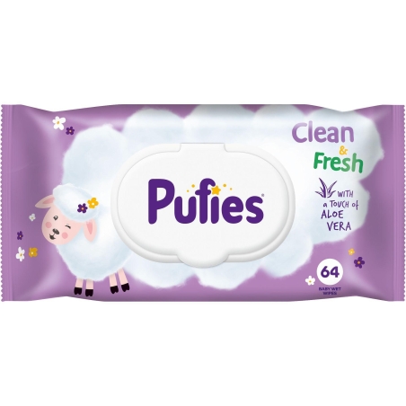 PUFIES CLEAN & FRESH МОКРИ КЪРПИ 64 бр.