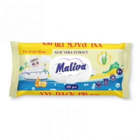 MALIVA АЛОЕ МОКРИ КЪРПИ С КАПАК 120 бр.