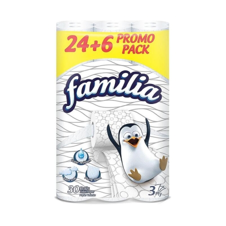 FAMILIA ТОАЛЕТНА ХАРТИЯ НЕАРОМАТИЗИРАНА 24+6 бр.