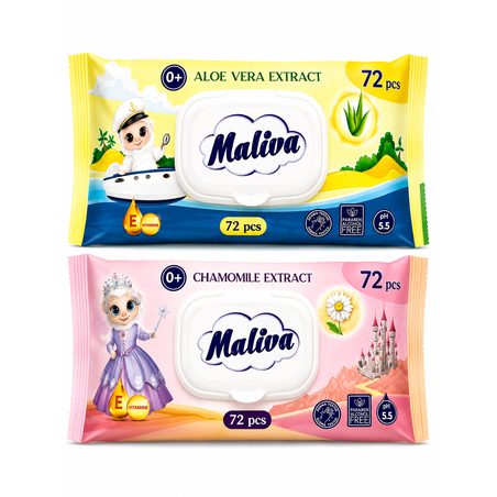MALIVA МОКРИ КЪРПИ 72 бр. / опак