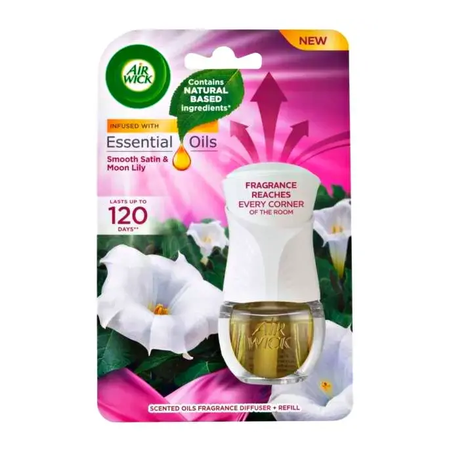 AIR WICK MOON LILY & SMOOTH SATIN ЕЛ. АРОМАТИЗАТОР С ПЪЛНИТЕЛ 19 мл.