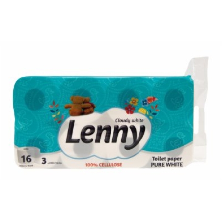 LENNY PURE WHITE ТОАЛЕТНА ХАРТИЯ 3 пласта 16 бр.