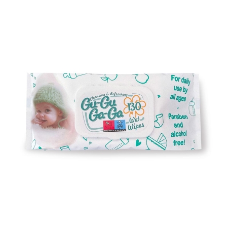 GU-GU GA-GA БЕЛИ МОКРИ КЪРПИ С КАПАК 130 бр.
