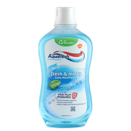 AQUAFRESH FRESH MINT ВОДА ЗА УСТА 500 мл.