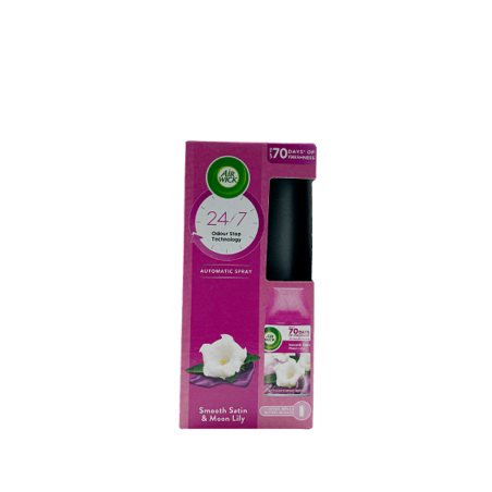 AIR WICK SMOOTH SATIN & MOON LILY КОМПЛЕКТ МАШИНКА И ПЪЛНИТЕЛ 250 мл.