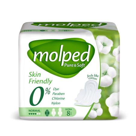 MOLPED PURE § SOFT NORMAL ДАМСКИ ПРЕВРЪЗКИ 8 бр. / опак.