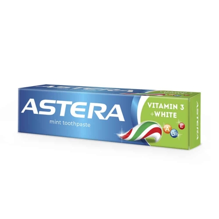 ASTERA TOTAL VITAMIN 3 WHITE ПАСТА ЗА ЗЪБИ 110 гр.