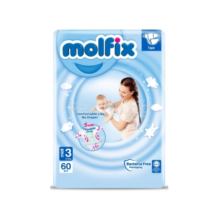 MOLFIX ПЕЛЕНИ ЗА ДЕЦА №3 4-9 кг. 60 бр. / опак.