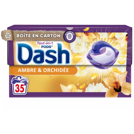 DASH PODS AMBRE & ORCHID ГЕЛ КАПСУЛИ ЗА ПРАНЕ 35 бр. /опак.