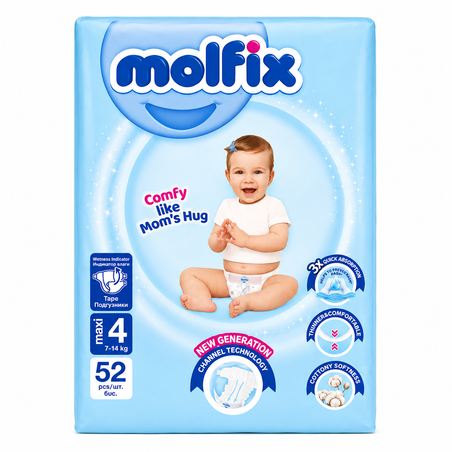 MOLFIX ПЕЛЕНИ ЗА ДЕЦА №4 7-14 кг. 52 бр. / опак.