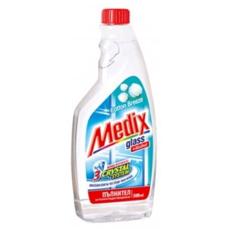 MEDIX COTTON BREEZE ПРЕПАРАТ ЗА ПОЧИСТВАНЕ НА ПРОЗОРЦИ 500 мл.