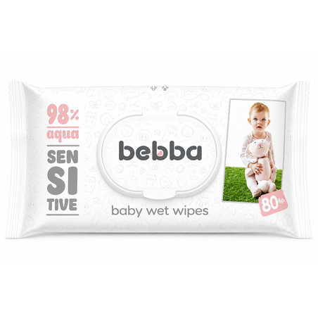 SILKLINE BEBBA SENSITIVE МОКРИ КЪРПИ 80 бр. / опак.