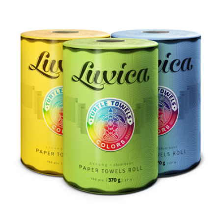 LUXICA КУХНЕНСКА ХАРТИЯ 3 пласта 370 гр./разл. цветове