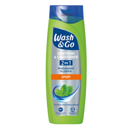 WASH & GO 2 IN 1 SPORT ШАМПОАН 200 мл.