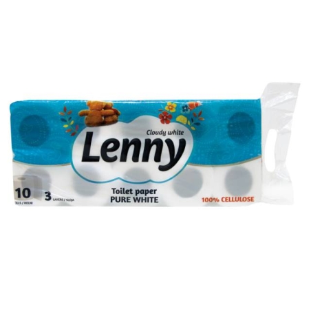 LENNY PURE WHITE ТОАЛЕТНА ХАРТИЯ 3 пласта 10 бр.