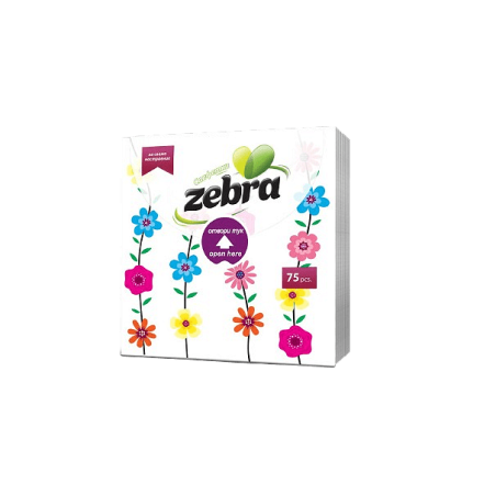 ZEBRA FLORA САЛФЕТКИ 75 бр.