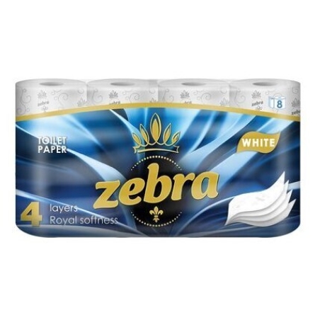 ZEBRA WHITE ТОАЛЕТНА ХАРТИЯ  8 бр.