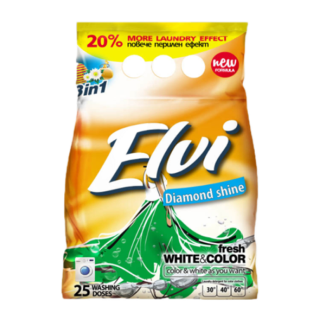 ELVI DIAMOND SHINE WHITE AND COLOUR ПРАХ ЗА ПРАНЕ 2 кг.