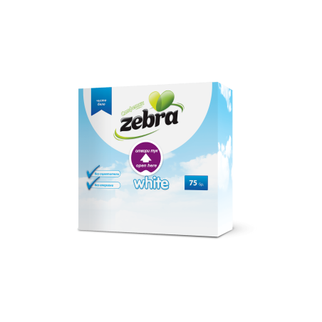 ZEBRA WHITE САЛФЕТКИ 75 бр.