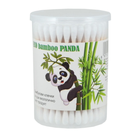 PANDA БАМБУК КУТИЯ КЛЕЧКИ ЗА УШИ 100 бр.