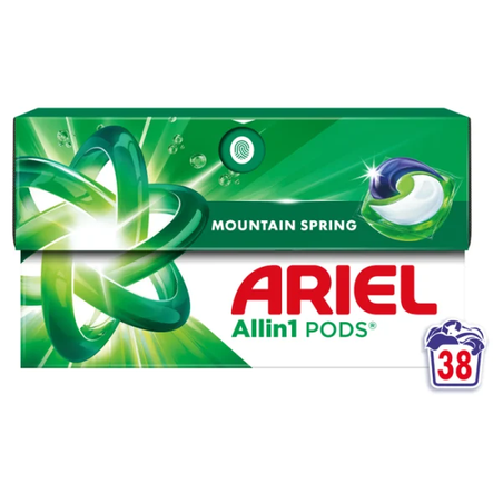 ARIEL PODS ALL IN ONE MOUNTAIN SPRING ГЕЛ КАПСУЛИ ЗА ПРАНЕ  38 бр. /опак.