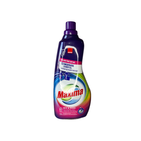 SANO MAXIMA MIX & WASH ТЕЧЕН ПЕРИЛЕН ПРЕПАРАТ ЗА ЦВЕТНИ ТЪКАНИ 1500 мл.