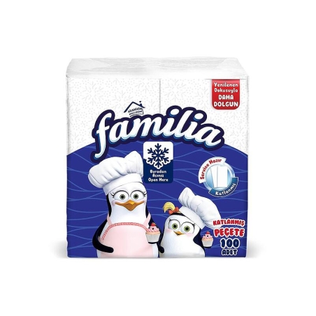 FAMILIA САЛФЕТКИ СГЪНАТИ 100 бр.