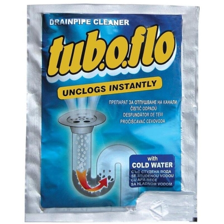TUB.O.FLO ПРЕПАРАТ ЗА ОТПУШВАНЕ НА КАНАЛИ СТУДЕНА ВОДА 60гр.