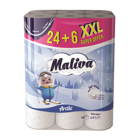 MALIVA ARTIC ТОАЛЕТНА ХАРТИЯ 24+6 бр.