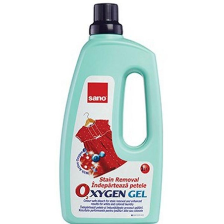 SANO OXYGEN GEL ПРЕПАРАТ ЗА ПРЕМАХВАНЕ НА ПЕТНА ОТ ЦВЕТНИ ТЪКАНИ  1000 мл.