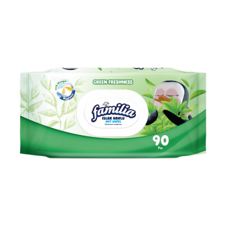 FAMILIA GREEN FRESHNESS МОКРИ КЪРПИ С КАПАК 90 бр.