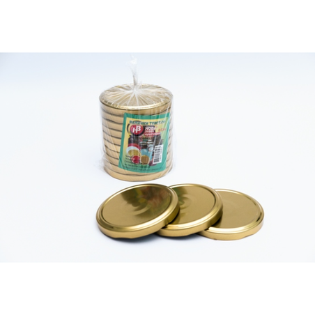 НОВА ЛОВЕЧ КАПАЧКИ ЗА БУРКАНИ тип ТУИСТ ОФФ ф66 ГОЛД 10 бр. / опак.