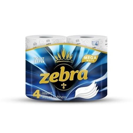 ZEBRA WHITE ТОАЛЕТНА ХАРТИЯ  4 бр.