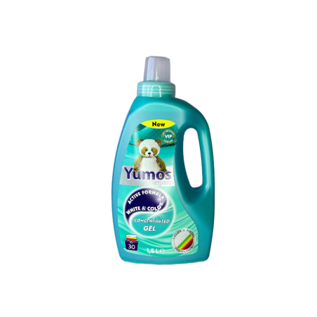 YUMOS WHITE & COLOUR ТЕЧЕН ПЕРИЛЕН ПРЕПАРАТ ЗА БЕЛИ И ЦВЕТНИ ТЪКАНИ 1500 мл.
