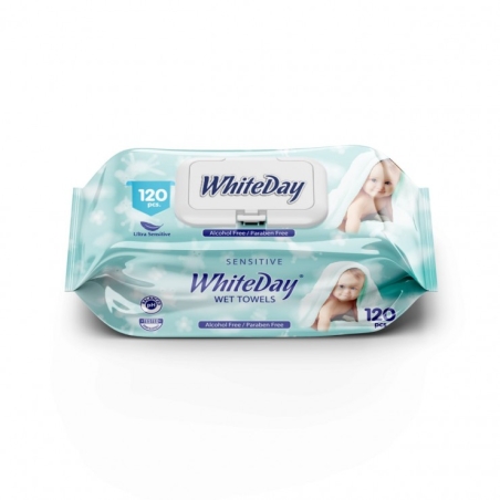 WHITE DAY МОКРИ КЪРПИ С КАПАК 120 бр.