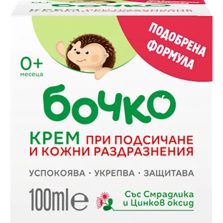 БОЧКО СМРАДЛИКА И ЦИНКОВ ОКСИД КРЕМ ПРОТИВ ПОДСИЧАНЕ 100 мл.