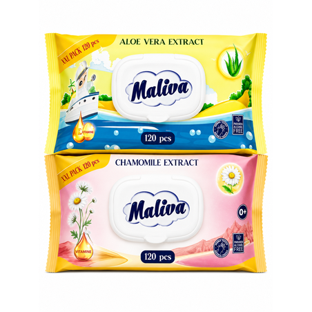 MALIVA МОКРИ КЪРПИ 120 бр. / опак.