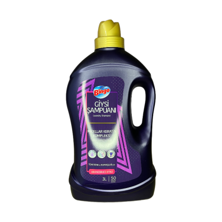 BINGO LAUNDRY SHAMPOO ТЕЧЕН ПЕРИЛЕН ПРЕПАРАТ ЗА ЦВЕТНИ ТЪКАНИ 3000 мл.