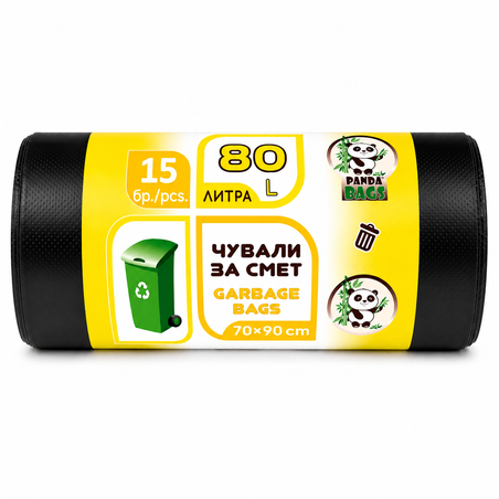PANDA ТОРБИ ЗА СМЕТ 80 л. 15 бр. / опак.