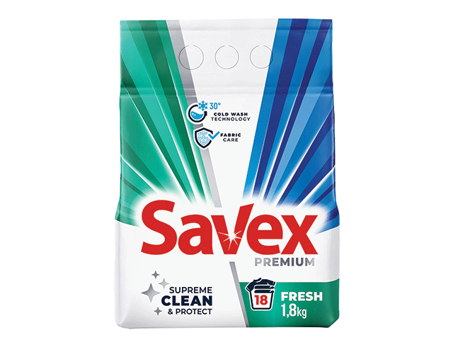 SAVEX PREMIUM FRESH ПРАХ ЗА ПРАНЕ 1.800 кг.