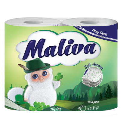 MALIVA ALPINE ТОАЛЕТНА ХАРТИЯ 4 бр.