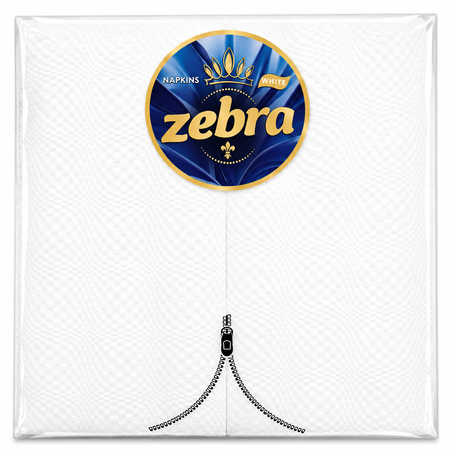 ZEBRA WHITE СГЪНАТИ САЛФЕТКИ 70 бр. / опак.