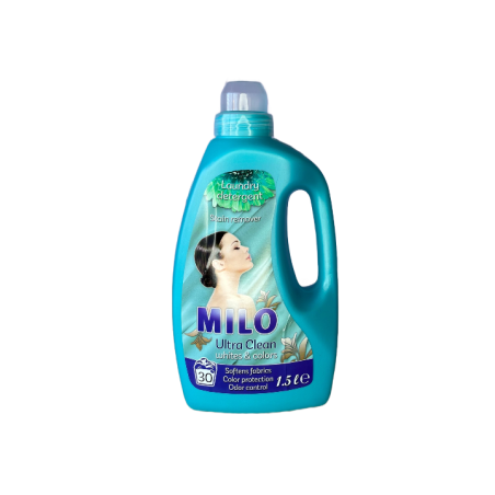 MILO ULTRA CLEAN WHITE & COLOURS ТЕЧЕН ПЕРИЛЕН ПРЕПАРАТ ЗА БЕЛИ И ЦВЕТНИ ТЪКАНИ 1500 мл.