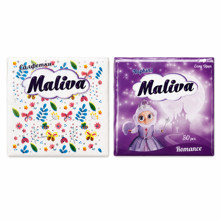 MALIVA САЛФЕТКИ 50 бр. / опак.