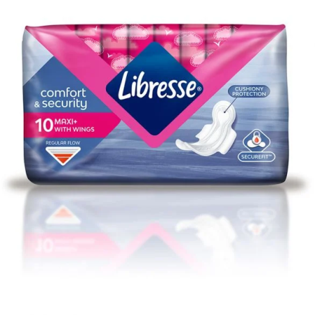 LIBRESSE COMFORT & SECURITY MAXI + NORMAL  ДАМСКИ ПРЕВРЪЗКИ 10 бр. / опак.