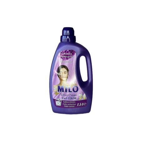 MILO ULTRA CLEAN 2 IN 1 ТЕЧЕН ПЕРИЛЕН ПРЕПАРАT ЗА БЕЛИ И ЦВЕТНИ ТЪКАНИ С ОМЕКОТИТЕЛ 1500 мл.