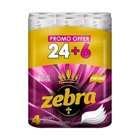 ZEBRA PARFUME ТОАЛЕТНА ХАРТИЯ 24+6 бр.