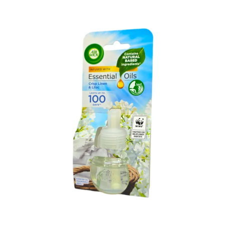 AIR WICK CRISP LINEN AND LILAC  ПЪЛНИТЕЛ ЗА ЕЛ. АРОМАТИЗАТОР 19 мл.