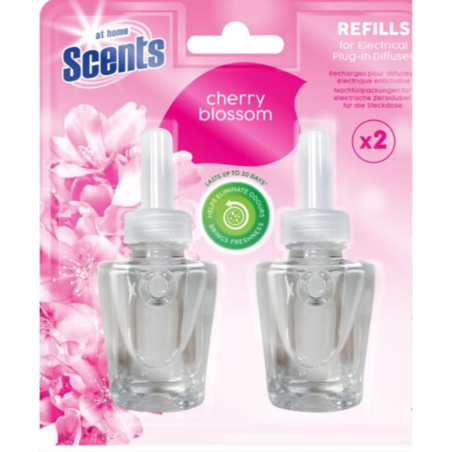 AT HOME SCENTS CHERRY BLOSSOM ПЪЛНИТЕЛ ЗА ЕЛ. АРОМАТИЗАТОР 2 бр.х 19 мл.